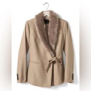 Banana Republic side-tie camel blazer EUC